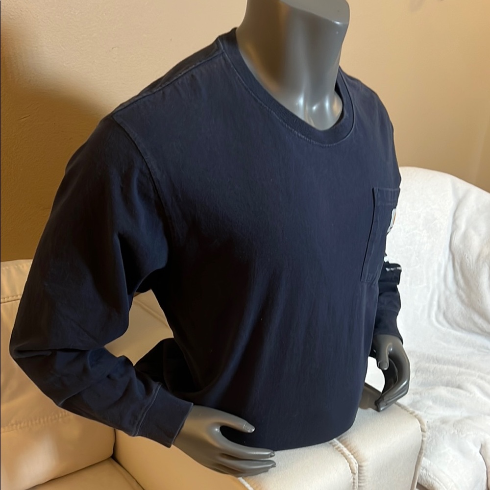 Carhartt Men’s Black Long Sleeve Tee Classic Fit Size Large - Picture 2 of 8
